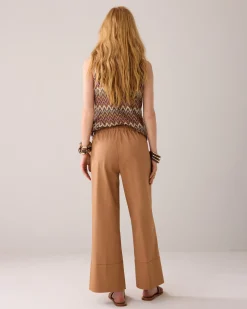 7/8 length trousers with slit