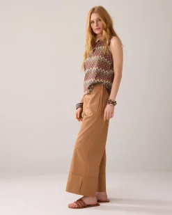 7/8 length trousers with slit
