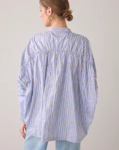 Blouse in a metallic pattern