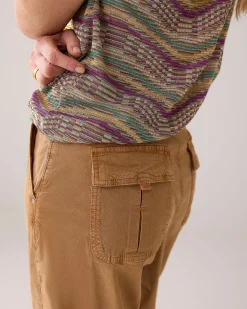 Cocoon-fit trousers in lyocell blend