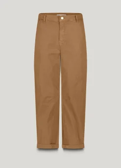 Cocoon-fit trousers in lyocell blend