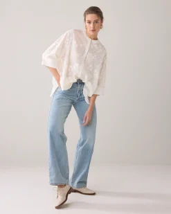 3D blouse with flowers