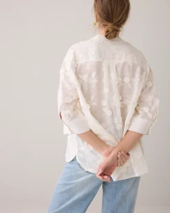 3D blouse with flowers