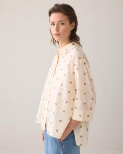 3D blouse with flowers