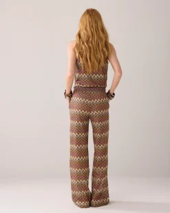 Flared trousers zigzag