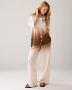 Flowy dip-dye trousers