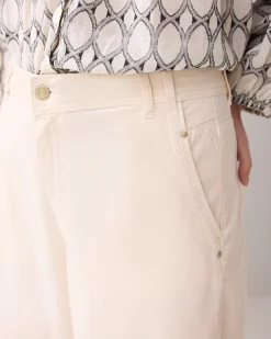 Long trousers in lyocell blend