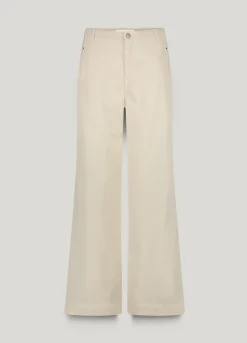 Long trousers in lyocell blend
