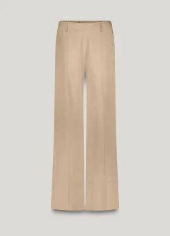 Long trousers with slit