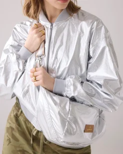 Metallic crossbody bag