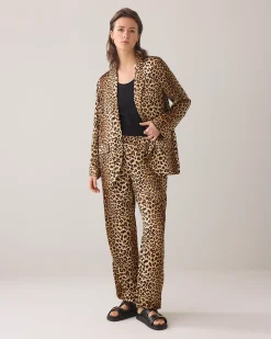 Puff trousers with panther print