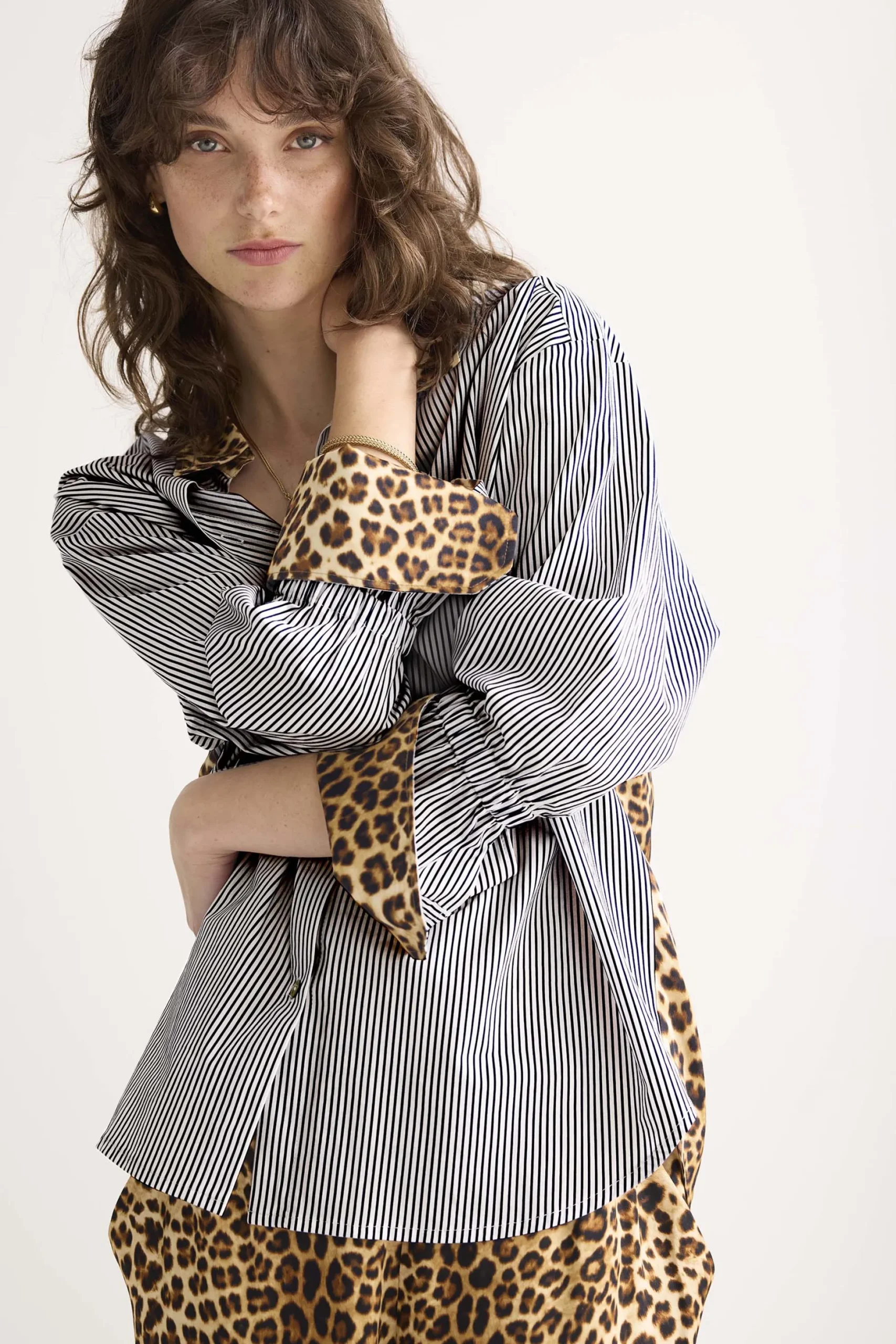 Puff trousers with panther print