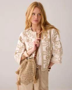 Raffia shoulder bag