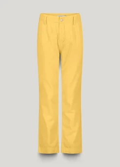 Tapered trousers in linen blend