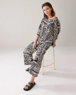 7/8th length two-tone trousers