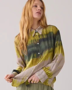 Tie dye shirt blouse made of Ecovero fabric