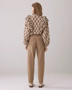 Trousers in twill fabric