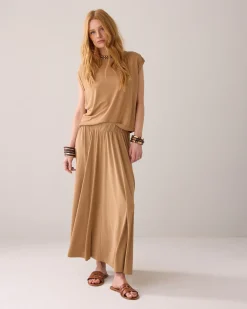 Wide ankle-length skirt