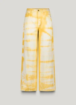 Wide tie-dye trousers