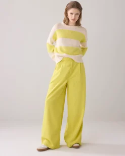 Wide-leg trousers in lyocell blend